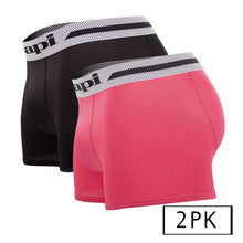 Load image into Gallery viewer, Papi UMPA080 2PK Microflex Brazilian Trunks Color Pink-Black