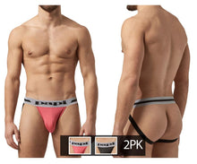 Load image into Gallery viewer, Papi UMPA081 2PK Microflex Jockstrap Color Pink-Black