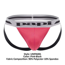 Load image into Gallery viewer, Papi UMPA081 2PK Microflex Jockstrap Color Pink-Black