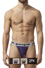 Load image into Gallery viewer, Papi UMPA081 2PK Microflex Jockstrap Color Tropical-Black