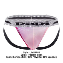 Load image into Gallery viewer, Papi UMPA081 2PK Microflex Jockstrap Color Tropical-Black