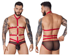 Load image into Gallery viewer, Pikante PIK 1084 Lips Harness Briefs Color Red