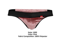 Load image into Gallery viewer, Pikante PIK 1099 Clandestine Velvet Thongs Color Pink