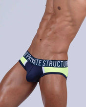 Load image into Gallery viewer, Private Structure BAUT4388 Athlete Mini Briefs Color Navy Ranger