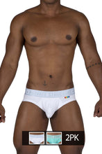 Load image into Gallery viewer, Private Structure EPUT4385 Pride 2PK Mid Waist Mini Briefs Color White-Green