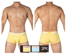 Load image into Gallery viewer, Private Structure EPUT4386 Pride 2PK Mid Waist Trunks Color Yellow-Blue