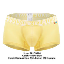 Load image into Gallery viewer, Private Structure EPUT4386 Pride 2PK Mid Waist Trunks Color Yellow-Blue