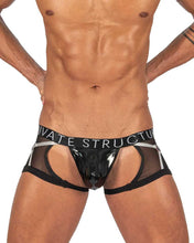 Load image into Gallery viewer, Private Structure LCUT4417 Alpha Low Waist Harness Trunks Color Black