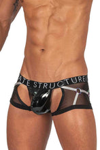 Load image into Gallery viewer, Private Structure LCUT4417 Alpha Low Waist Harness Trunks Color Black