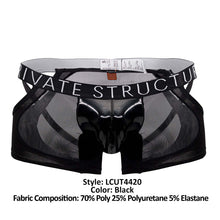 Load image into Gallery viewer, Private Structure LCUT4420 Alpha Low Waist Mesh Back Jockstrap Trunks Color Black