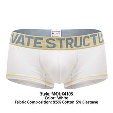 Load image into Gallery viewer, Private Structure MOUX4103 Mo Lite Mid Waist Trunks Color White