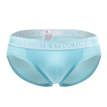 Load image into Gallery viewer, Private Structure PBUT4378 Bamboo Mid Waist Mini Briefs Color Bright Cyan