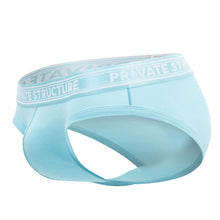 Load image into Gallery viewer, Private Structure PBUT4378 Bamboo Mid Waist Mini Briefs Color Bright Cyan