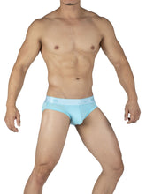 Load image into Gallery viewer, Private Structure PBUT4378 Bamboo Mid Waist Mini Briefs Color Bright Cyan