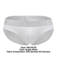 Load image into Gallery viewer, Private Structure PBUT4378 Bamboo Mid Waist Mini Briefs Color Bright White