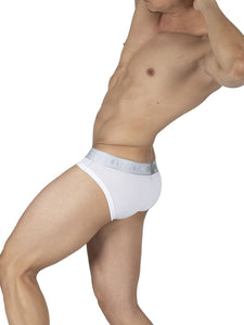 Private Structure PBUT4378 Bamboo Mid Waist Mini Briefs Color Bright White