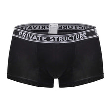 Load image into Gallery viewer, Private Structure PBUT4379 Bamboo Mid Waist Trunks Color Raven Black