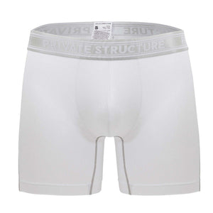 Private Structure PBUT4380 Bamboo Mid Waist Boxer Briefs Color Bright White