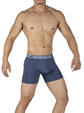 Load image into Gallery viewer, Private Structure PBUT4380 Bamboo Mid Waist Boxer Briefs Color Citadel Blue