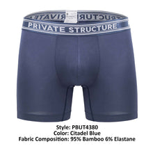 Load image into Gallery viewer, Private Structure PBUT4380 Bamboo Mid Waist Boxer Briefs Color Citadel Blue