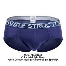 Load image into Gallery viewer, Private Structure PBUZ3748 Platinum Bamboo Briefs Color Midnight Navy