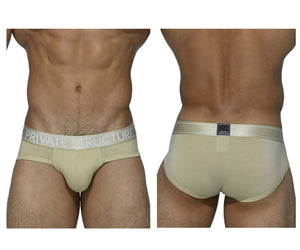 Private Structure PBUZ3748 Platinum Bamboo Briefs Color Pale Khaki