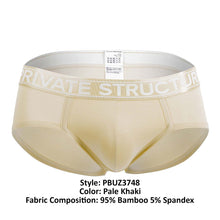 Load image into Gallery viewer, Private Structure PBUZ3748 Platinum Bamboo Briefs Color Pale Khaki