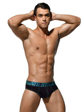 Load image into Gallery viewer, Private Structure PTUZ3791 Platinum Tencel Mini Briefs Color Green-Black