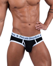 Load image into Gallery viewer, Private Structure SCUS4529 Classic Mid Waist Mini Briefs Color Black