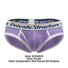 Load image into Gallery viewer, Private Structure SCUS4529 Classic Mid Waist Mini Briefs Color Purple