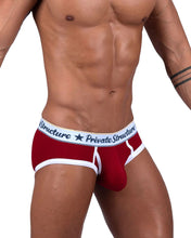 Load image into Gallery viewer, Private Structure SCUS4529 Classic Mid Waist Mini Briefs Color Red