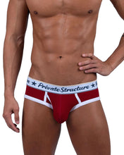 Load image into Gallery viewer, Private Structure SCUS4529 Classic Mid Waist Mini Briefs Color Red