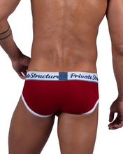 Load image into Gallery viewer, Private Structure SCUS4529 Classic Mid Waist Mini Briefs Color Red