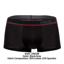 Load image into Gallery viewer, Rico 250108 3PK Brazilian Trunks Color Black-Gray