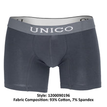 Load image into Gallery viewer, Unico 1200090196 (9612010020596) Boxer Briefs Asfalto Cotton Color Gray