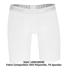 Load image into Gallery viewer, Unico 1200100300 (1212010030300) Boxer Briefs Cristalino Microfiber Color White