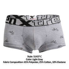 Load image into Gallery viewer, Xtremen 51437C Cycling Print Boxer Briefs Color Light Gray