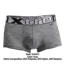 Load image into Gallery viewer, Xtremen 51443C Jacquard Camouflage Boxer Briefs Color Gray