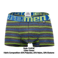 Load image into Gallery viewer, Xtremen 51453C Stripes Trunk Color Green