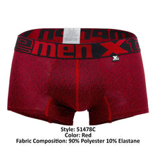 Load image into Gallery viewer, Xtremen 51478C Microfiber Jacquard Trunks Color Red