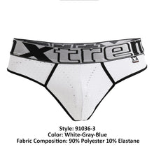 Load image into Gallery viewer, Xtremen 91036-3 3PK Thongs Color White-Gray-Blue