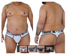 Load image into Gallery viewer, Xtremen 91036X-3 3PK Thongs Color White-Gray-Blue