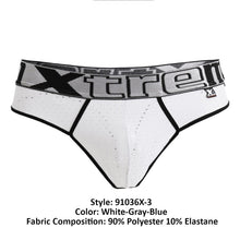 Load image into Gallery viewer, Xtremen 91036X-3 3PK Thongs Color White-Gray-Blue