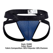 Load image into Gallery viewer, Xtremen 91085 Microfiber Jacquard Jockstrap Color Royal