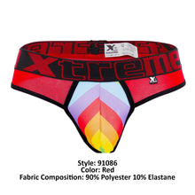 Load image into Gallery viewer, Xtremen 91086 Microfiber Pride Thongs Color Red