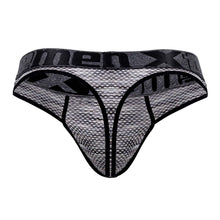 Load image into Gallery viewer, Xtremen 91100 Microfiber Mesh Thongs Color Black