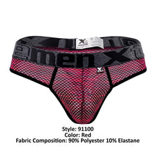 Load image into Gallery viewer, Xtremen 91100 Microfiber Mesh Thongs Color Red