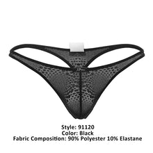 Load image into Gallery viewer, Xtremen 91120 Lace Thongs Color Black