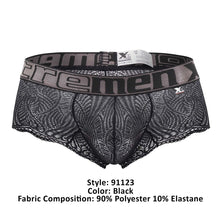 Load image into Gallery viewer, Xtremen 91123 Lace Briefs Color Black