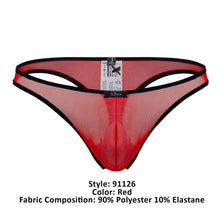 Load image into Gallery viewer, Xtremen 91126 Mesh Thongs Color Red